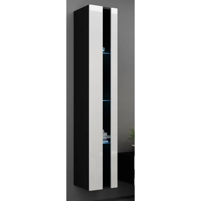 Cama Етажерка VIGO NEW 180/40/30 черен/бял гланц
