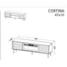 Cama EF CORTINA ТВ шкаф 180x40x60 черен