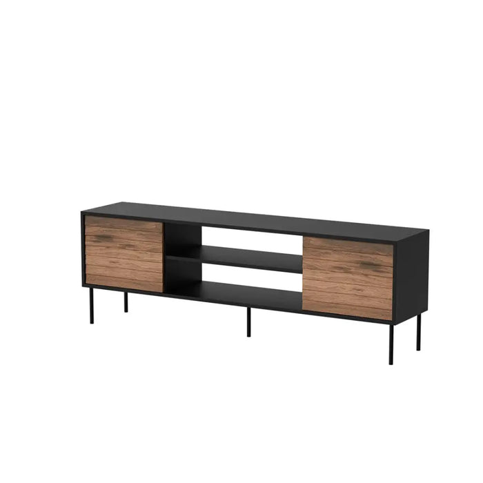 Cama EF CORTINA ТВ шкаф 180x40x60 черен/орех