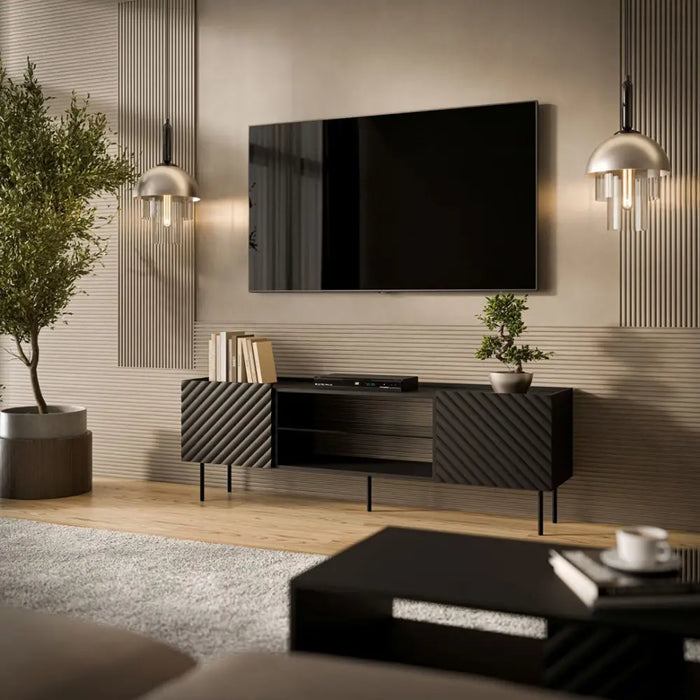 Cama EF LUCCA ТВ шкаф 180x40x59 черен