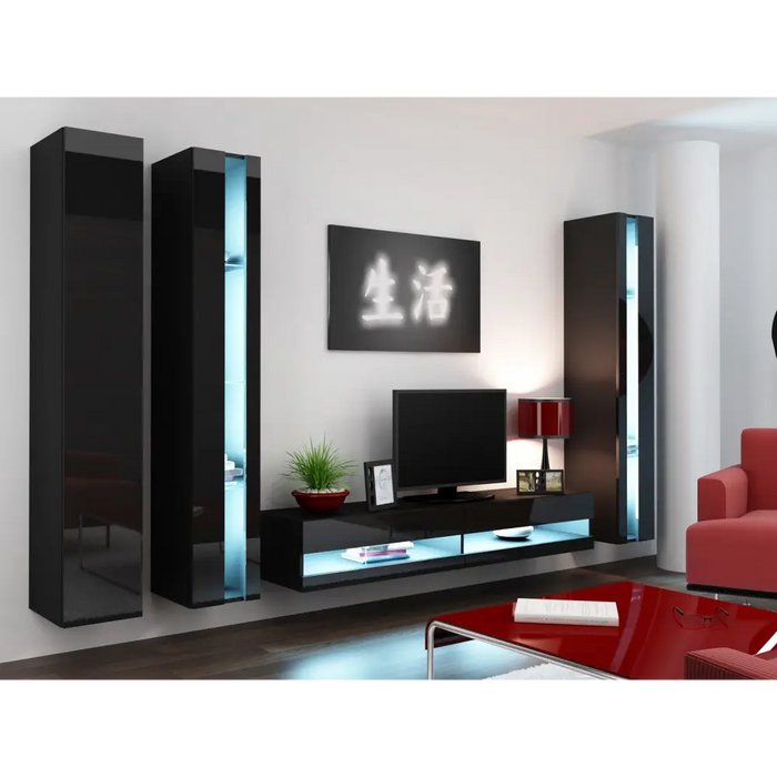 Cama Етажерка VIGO NEW 180/40/30 черен/черен гланц