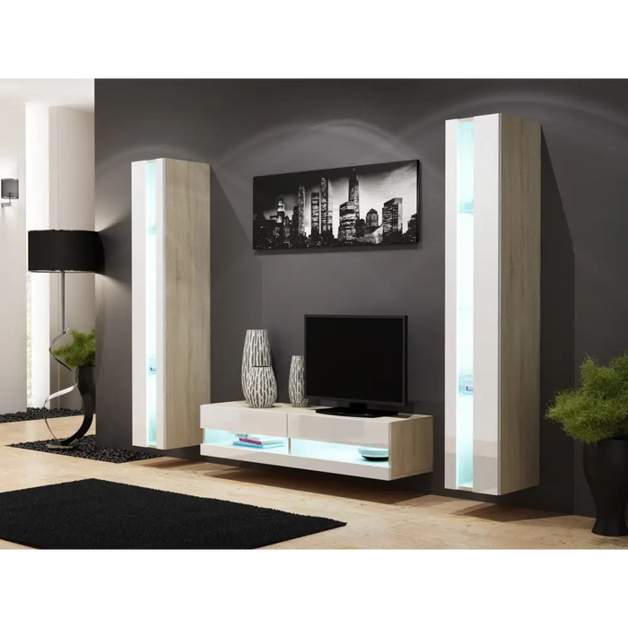 Cama Етажерка VIGO NEW 180/40/30 сонома/бял гланц