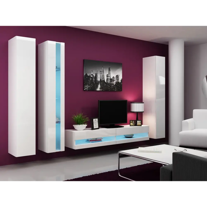Cama Етажерка VIGO NEW 180/40/30 бяло/бял гланц