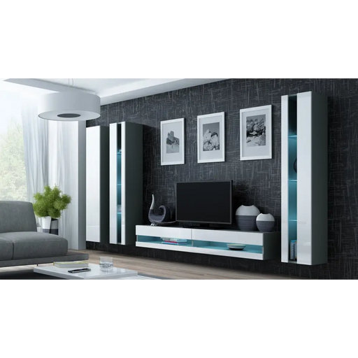 Cama Етажерка VIGO NEW 180/40/30 сиво/бял гланц