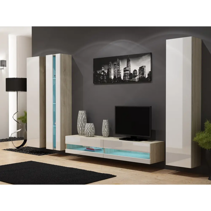 Cama Етажерка VIGO NEW 180/40/30 сонома/бял гланц