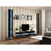 Cama Етажерка VIGO NEW 180/40/30 бяло/черно гланц