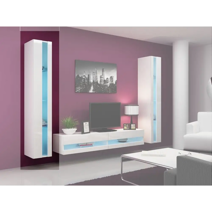 Cama Етажерка VIGO NEW 180/40/30 бяло/бял гланц