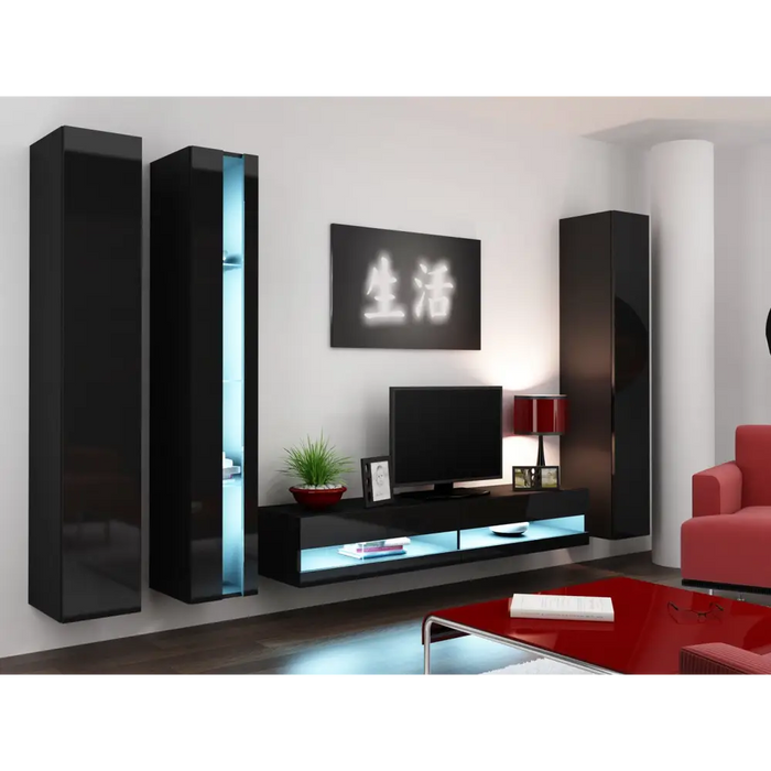 Cama Етажерка VIGO NEW 180/40/30 черен/черен гланц