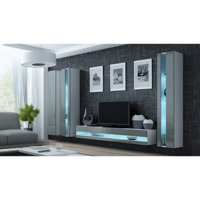 Cama Етажерка VIGO NEW 180/40/30 бяло/сив гланц