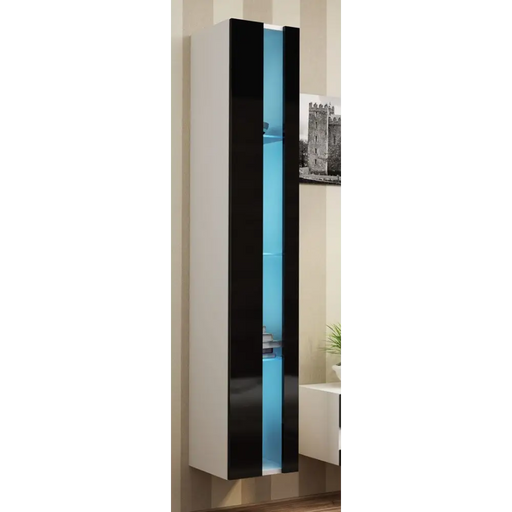 Cama Етажерка VIGO NEW 180/40/30 бяло/черно гланц