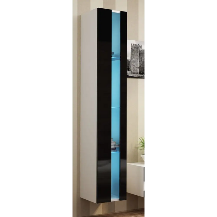 Cama Етажерка VIGO NEW 180/40/30 бяло/черно гланц