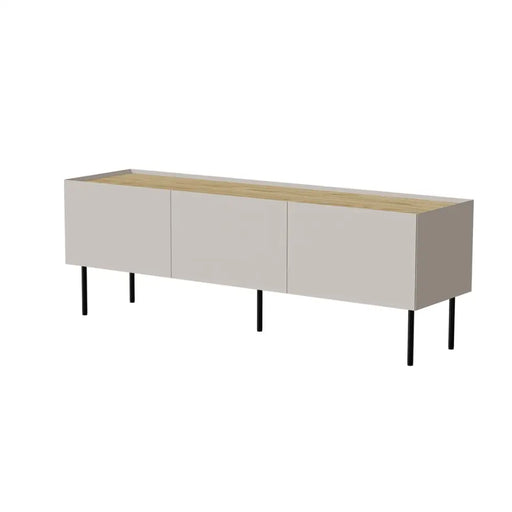 Cama FELLINI ТВ шкаф 150x40x52 кашмир + плот от омаслен дъб