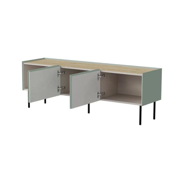 Cama FELLINI ТВ шкаф 150x40x52 маслина + плот от омаслен дъб
