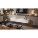 Cama FELLINI ТВ шкаф 200x40x52 кашмир + плот от омаслен дъб