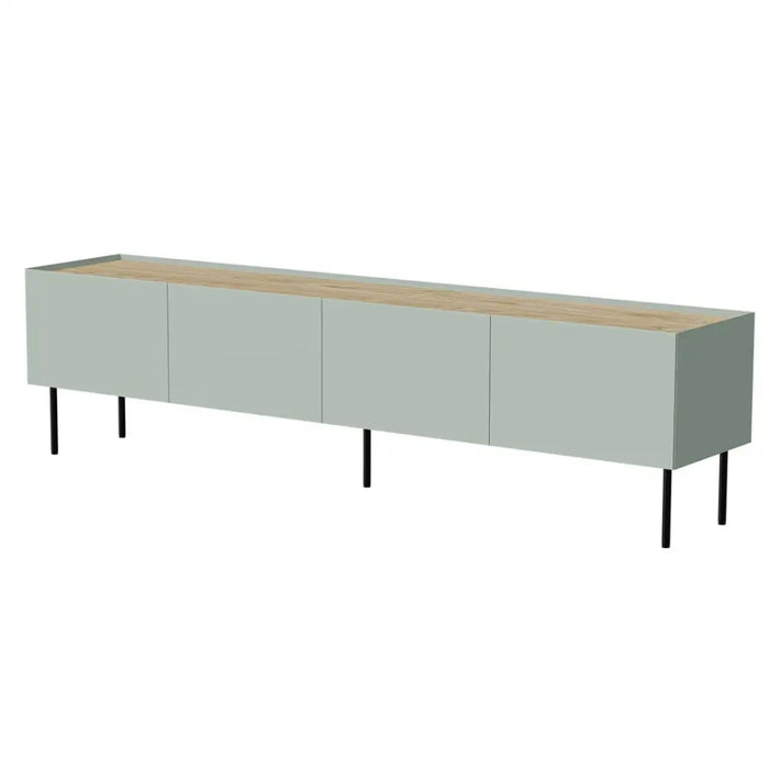 Cama FELLINI ТВ шкаф 200x40x52 маслина + плот от омаслен дъб