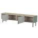 Cama FELLINI ТВ шкаф 200x40x52 маслина + плот от омаслен дъб