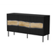 Cama INSERTO 3D скрин с чекмеджета 143.5x40x80 черен + LED