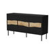 Cama INSERTO 3D скрин с чекмеджета 143.5x40x80 черен + LED