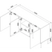 Cama INSERTO 3D скрин с чекмеджета 143.5x40x80 черен + LED