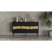 Cama INSERTO 3D скрин с чекмеджета 143.5x40x80 черен + LED
