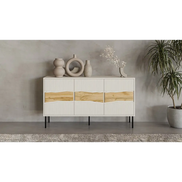 Cama INSERTO 3D скрин с чекмеджета 143.5x40x80 кашмир + LED
