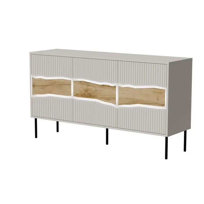 Cama INSERTO 3D скрин с чекмеджета 143.5x40x80 кашмир + LED