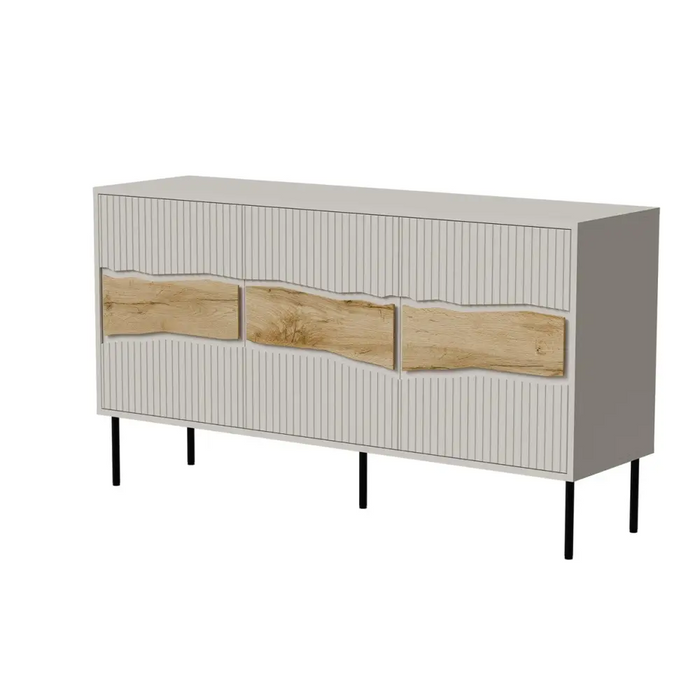 Cama INSERTO 3D скрин с чекмеджета 143.5x40x80 кашмир + LED