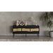 Cama INSERTO 3D ТВ шкаф 143.5x40x61.5 черен + LED