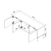 Cama INSERTO 3D ТВ шкаф 143.5x40x61.5 кашмир + LED