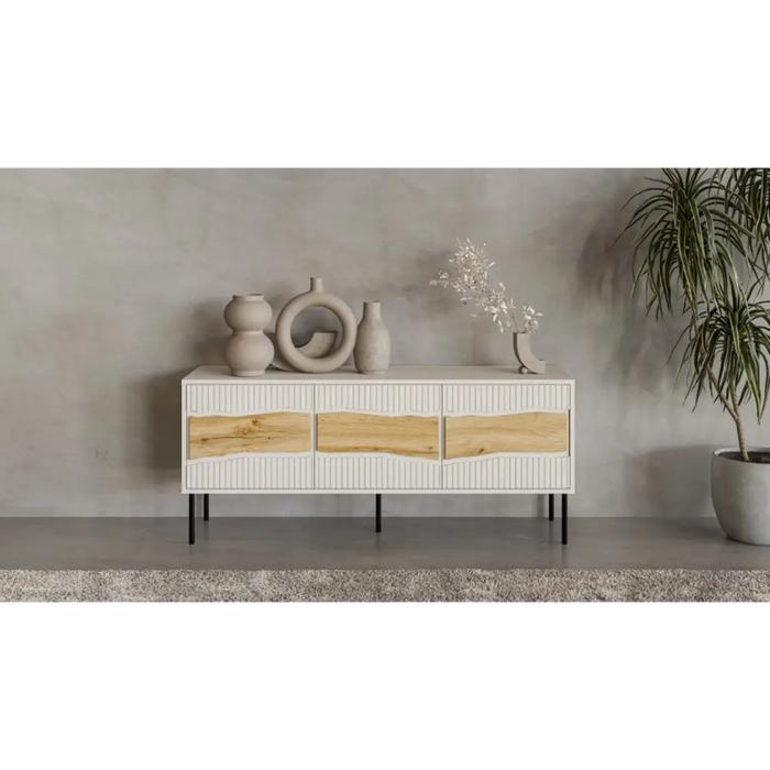 Cama INSERTO 3D ТВ шкаф 143.5x40x61.5 кашмир + LED