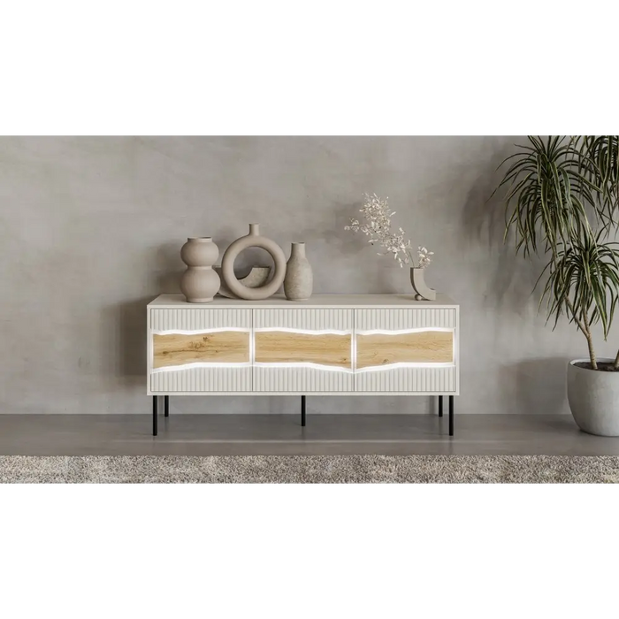 Cama INSERTO 3D ТВ шкаф 143.5x40x61.5 кашмир + LED