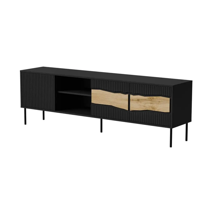 Cama INSERTO 3D1W ТВ шкаф 190x40x61.5 черен + LED