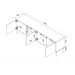 Cama INSERTO 3D1W ТВ шкаф 190x40x61.5 черен + LED