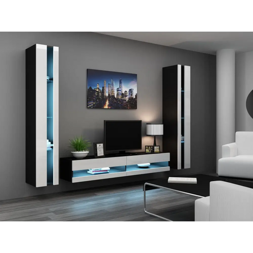 Cama Холна гарнитура VIGO NEW 3 черен/бял гланц