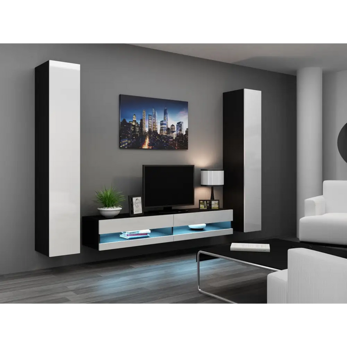Cama Холна гарнитура VIGO NEW 4 черен/бял гланц