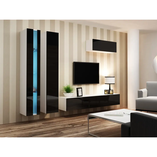 Cama Холна гарнитура VIGO NEW 1 бяло/черно гланц