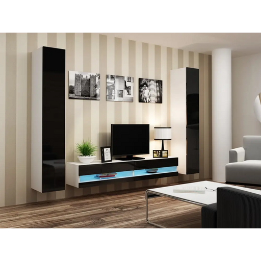 Cama Холна гарнитура VIGO NEW 4 бяло/черно гланц