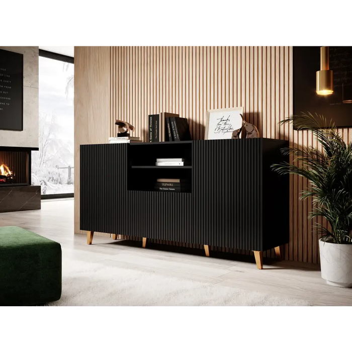 Cama Комод PAFOS 150x42x82 Черен мат