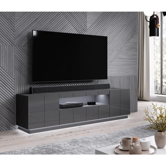 Cama LED осветление RTV шкаф REJA бял