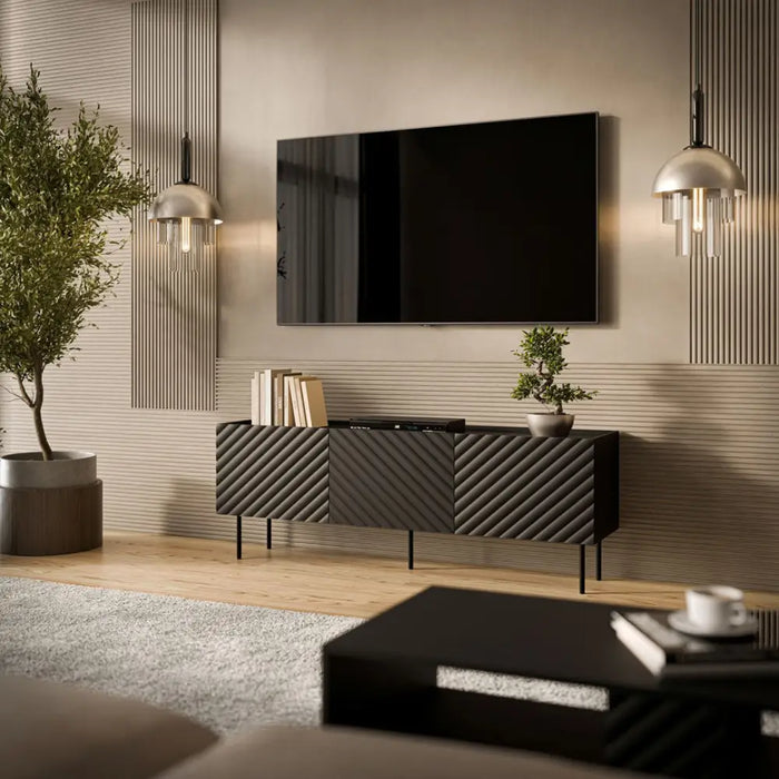 Cama LUCCA 3D ТВ шкаф 165x40x59 черен