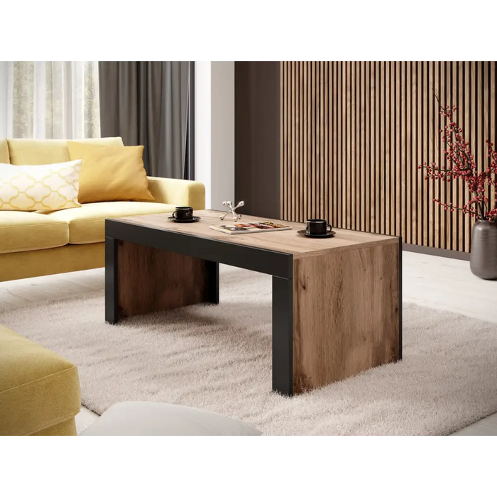 Cama MILA пейка/маса 120x60x50 дъб вотан + черно
