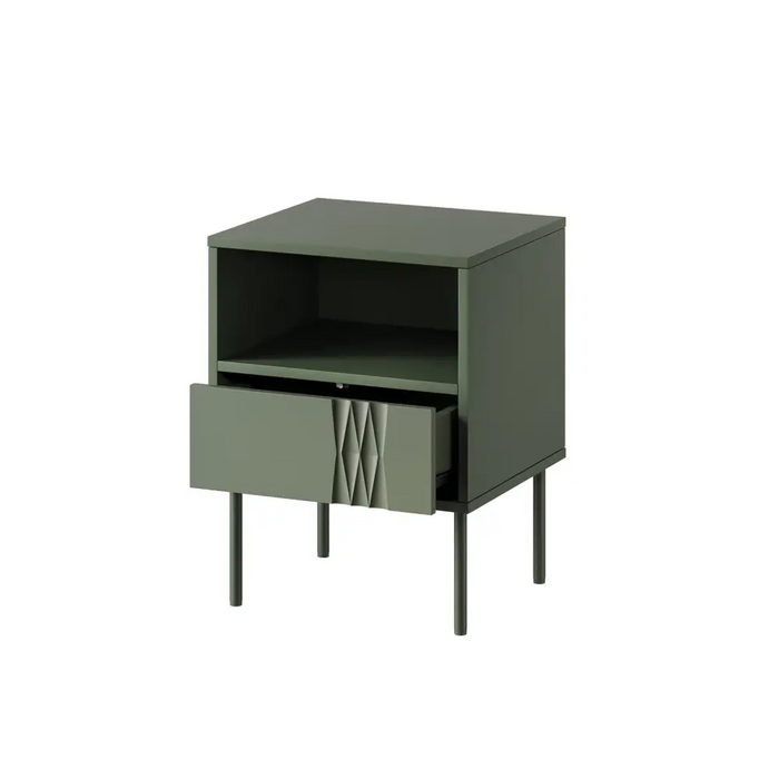Cama Нощно шкафче 2 бр. TRESSE 44x40x53 зелен мат