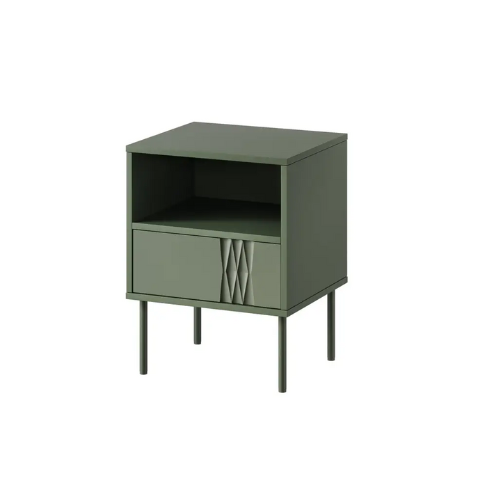 Cama Нощно шкафче 2 бр. TRESSE 44x40x53 зелен мат