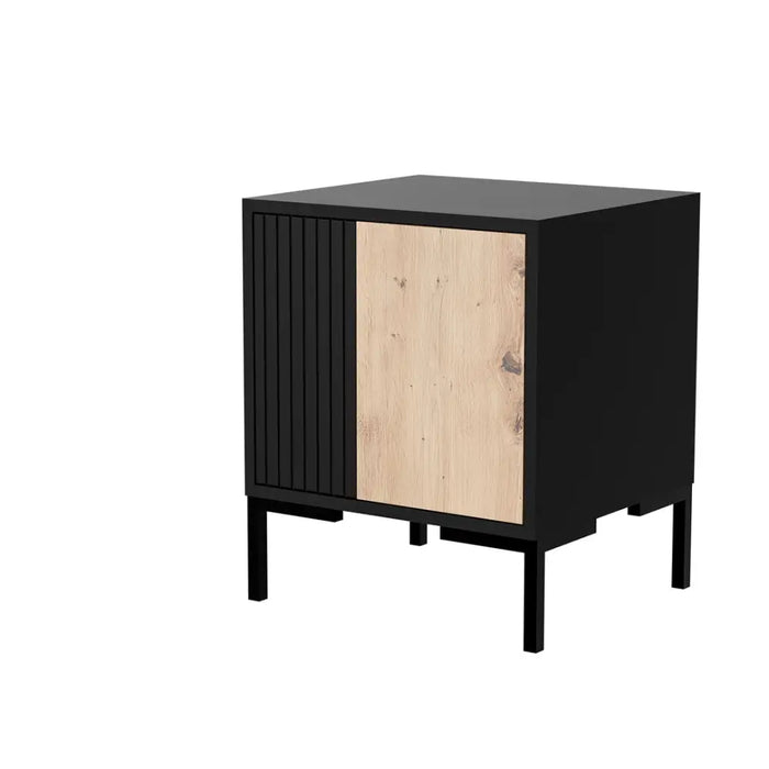 Cama Нощно шкафче 2бр MERCI 44x40x52.5 черно/дъб artisan