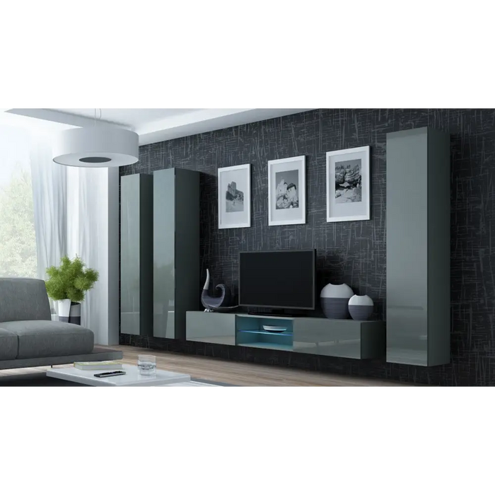 Cama Пълен шкаф VIGO ’180’ 180/40/30 сив/сив гланц