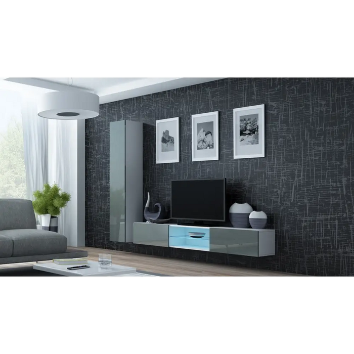 Cama Пълен шкаф VIGO ’180’ 180/40/30 бяло/сив гланц