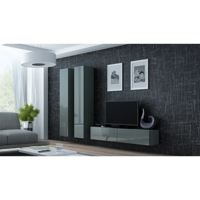 Cama Пълен шкаф VIGO ’180’ 180/40/30 сив/сив гланц