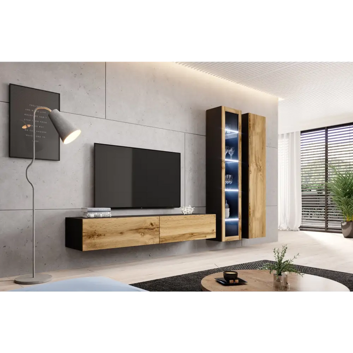 Cama пълен шкаф VIGO ’180’ 180/40/30 черен/вотан дъб