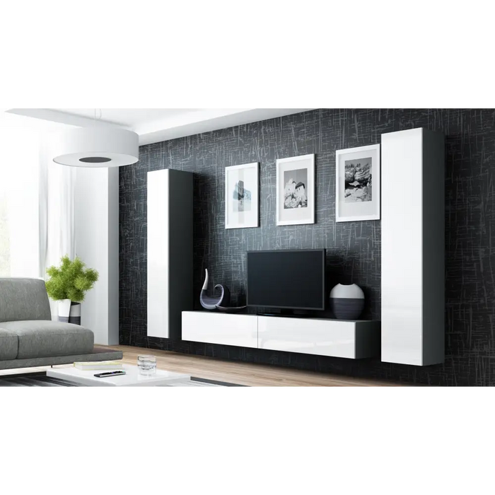 Cama Пълен шкаф VIGO ’180’ 180/40/30 сив/бял гланц