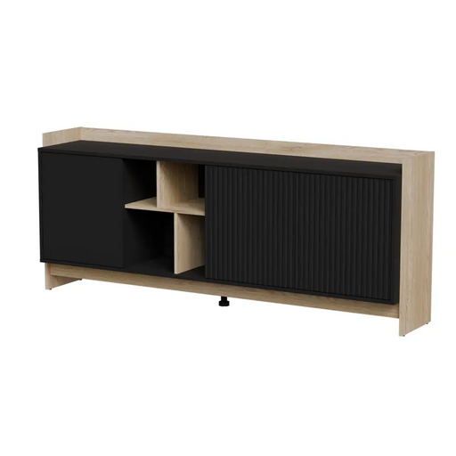 Cama PORTO 3D скрин 190x38x77 дъб/черен